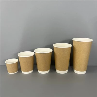 Kraft dobbelvegg kaffekopper